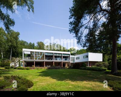 Le Homewood, Surrey. Maison moderniste conçue par Patrick Gwynne Banque D'Images