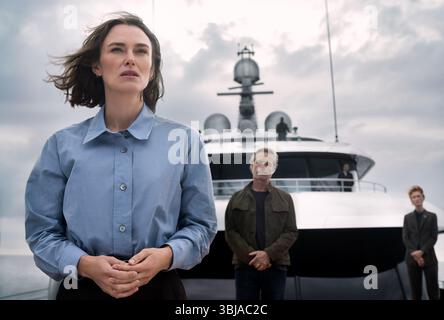La femme dans la cabine 10 Keira Knightley & Guy Pearce Banque D'Images