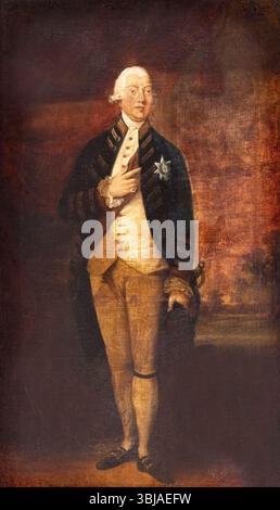 Portrait du roi George III, né en 1738 et mort en 1820, roi de Grande-Bretagne et d'Irlande 1760-1820. Souffrait de maladie mentale. Maison de Hanovre. Banque D'Images