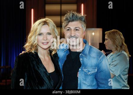 Veronica Ferres, Lotto Chico BEI der Aufzeichnung der WDR-Talkshow 'Kölner Treff' im WDR Studio BS 3. Köln, 21.02.2025 Banque D'Images