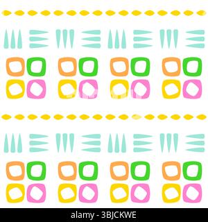 Carreaux de motif sans couture de couleurs joyeuses Illustration de Vecteur