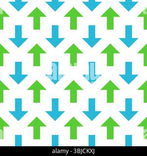 Motif sans couture de flèche bleue verte Illustration de Vecteur
