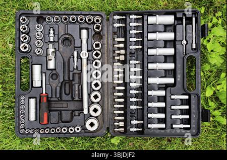 Ensemble d'outils pour la réparation automobile Banque D'Images