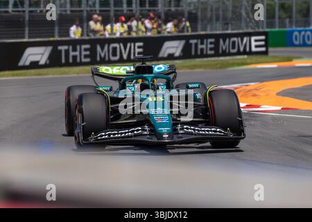 Montréal, Kanada. 14 juin 2025. Lance Stroll (Aston Martin Aramco Formula One Team, Kanada, #18) im AMR25, CAN, formel 1 Weltmeisterschaft, grand Prix von Kanada, circuit Gilles Villeneuve, Freies Training 3, saison 2025, 14.06.2025 Foto : Eibner-Pressefoto/Marcel Fischer crédit : dpa/Alamy Live News Banque D'Images
