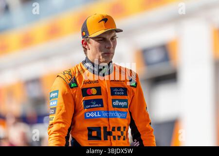 Montréal, Kanada. 14 juin 2025. Oscar Piastri (McLaren Formula 1 Team, Australien #81), CAN, formel 1 Weltmeisterschaft, Grand Prix von Kanada, circuit Gilles Villeneuve, qualifications, saison 2025, 14.06.2025 Foto : Eibner-Pressefoto/Marcel Fischer crédit : dpa/Alamy Live News Banque D'Images