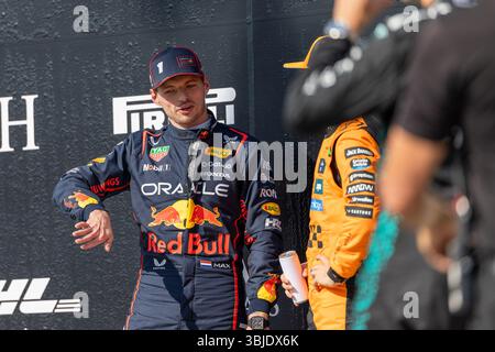 Montréal, Kanada. 14 juin 2025. Max Verstappen (Oracle Red Bull Racing, Niederlande, #01), CAN, formel 1 Weltmeisterschaft, grand Prix von Kanada, circuit Gilles Villeneuve, qualifications, saison 2025, 14.06.2025 Foto : Eibner-Pressefoto/Marcel Fischer crédit : dpa/Alamy Live News Banque D'Images