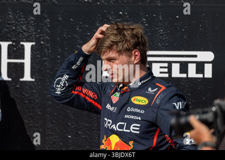 Montréal, Kanada. 14 juin 2025. Max Verstappen (Oracle Red Bull Racing, Niederlande, #01), CAN, formel 1 Weltmeisterschaft, grand Prix von Kanada, circuit Gilles Villeneuve, qualifications, saison 2025, 14.06.2025 Foto : Eibner-Pressefoto/Marcel Fischer crédit : dpa/Alamy Live News Banque D'Images
