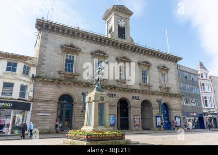 Conseil municipal de Truro, édifice municipal, rue Boscawen, Truro, Cornwall, Angleterre, Royaume-Uni Banque D'Images