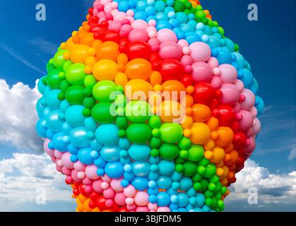 Ballons colorés Banque D'Images