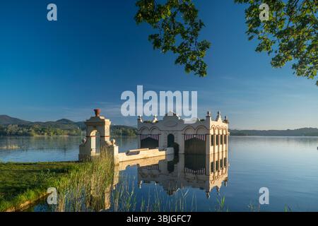 PESQUERA MARIMON BOATHOUSE LAC DE BANYOLES PLA DE L’ESTANY GIRONA CATALOGNE ESPAGNE Banque D'Images