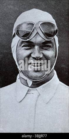 Rudolf Caracciola, un riche sportif allemand qui a été classé par la Commission internationale du sport comme le pilote de course n°1 en Europe. D'une série de cartes de cigarettes appelées The Kings of Speed qui ont été publiées en 1939 par le fabricant de tabac W. A. & A. C. Churchman. Banque D'Images