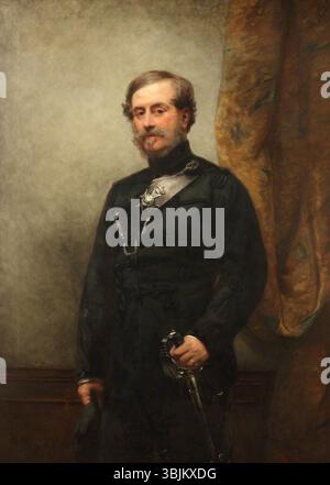 Graves, Henry Richard ; colonel Robert Myddleton Biddulph (1805-1872), député ; National Trust, Château de Chirk ; http ://www.artuk.org/artworks/colonel-robert-myddleton-biddulph-18051872-mp-99505 Banque D'Images