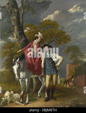 Wright of Derby, Joseph ; M. et Mme Thomas Coltman ; The National Gallery, Londres ; http ://www.artuk.org/artworks/mr-and-mrs-thomas-coltman-114775 Banque D'Images