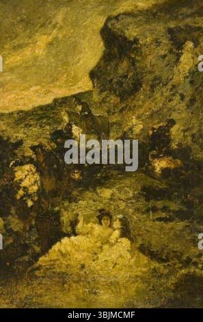 Monticelli, Adolphe Joseph Thomas ; The Ravine ; Glasgow Museums ; http ://www.artuk.org/artworks/the-ravine-85378 Banque D'Images
