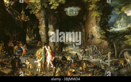 Van Balen I, Hendrik|Brueghel le jeune, Jan ; les quatre éléments : feu ; National Trust, Kingston Lacy ; http ://www.artuk.org/artworks/the-four-elements-fire-100448 Banque D'Images