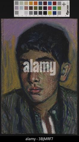 Le pastel sur papier de Ants Laikmaa de 1912, Itaalia poisike, représente un garçon italien avec un accent sur l'expression faciale et la technique pastel douce. Banque D'Images