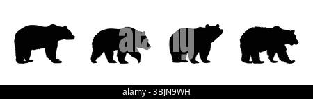 vecteur de silhouette d'ours Illustration de Vecteur