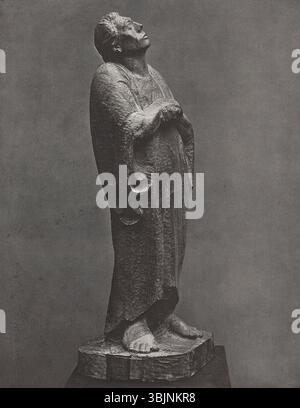 Ernst Barlach (1870-1938) a créé Der Sterndeuter (l'astrologue) dans les années 1920 L'œuvre reflète son exploration des thèmes spirituels, avec un accent sur un astrologue en profonde contemplation. Banque D'Images