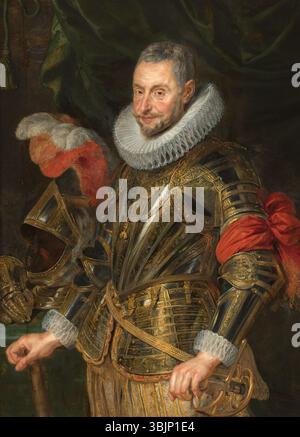 Portrait à l'huile de Peter Paul Rubens, vers 1625–1627, représentant Ambrogio Spinola, 1er marquis des Balbases, un général italien. Peint sur un panneau de chêne, conservé à la Galerie nationale de Prague. Banque D'Images