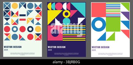 Ensemble d'affiches colorées. Fond de flyer promotionnel abstrait moderne. Illustration vectorielle EPS10 Illustration de Vecteur