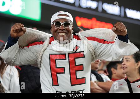 Philadelphie, États-Unis. 16 juin 2025. Les fans de CR Flamenco lors du match de la Coupe du monde des clubs de football CR Flamengo vs ES Tunis au Lincoln Financial Field, Philadelphie. Le crédit photo devrait se lire : Jonathan Moscrop/Sportimage crédit : Sportimage Ltd/Alamy Live News Banque D'Images