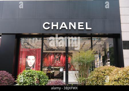 Shanghai, Chine-29 mars 2025 : façade de magasin Chanel Banque D'Images