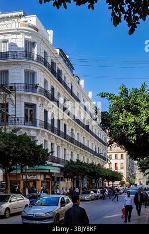 Maisons dans le centre ville d'Alger en Algérie Banque D'Images