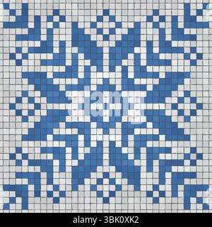 Motif de carreaux de mosaïque sans couture de style scandinave Banque D'Images