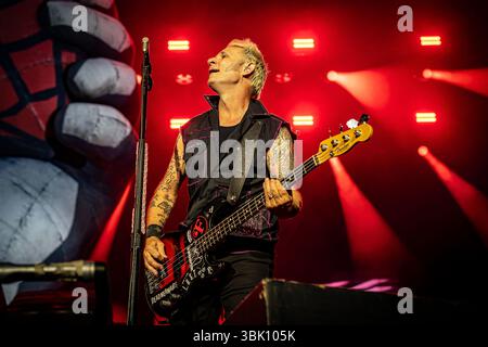 Green Day, sur scène à Firenze Rocks 2025, sur Visarno Arena (Firenze) Banque D'Images