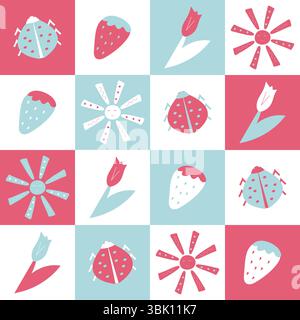 motif coloré amusant Illustration de Vecteur