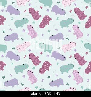 motif capybara Illustration de Vecteur