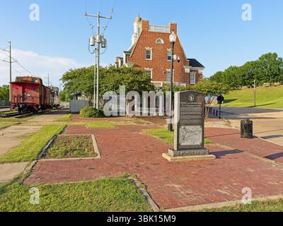 Terrain du dépôt ferroviaire de Vicksburg en 1907, maintenant le musée Old Depot sur les rives de la rivière Yazoo - Vicksburg, Mississippi, mai 2025 Banque D'Images