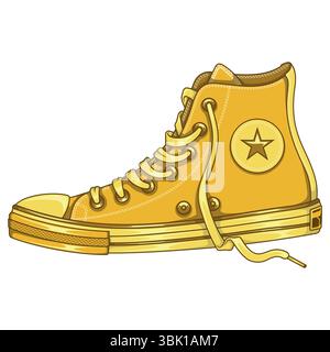 Chaussures de jeunesse pour les patineurs, chaussures de sport pour les jeunes, chaussures modernes pour les jeunes Illustration de Vecteur