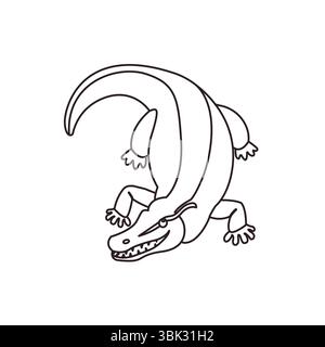 crocodile animal alligator emoji symbole signe icône illustration vectorielle Illustration de Vecteur