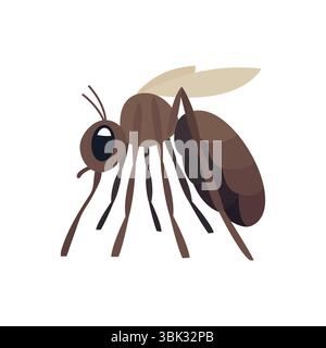 illustration vectorielle d'icône de signe de symbole d'insecte emoji Illustration de Vecteur