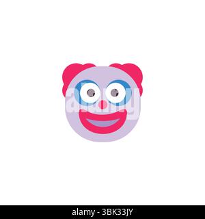 illustration vectorielle d'icône de symbole de symbole de symbole de visage de clown Illustration de Vecteur