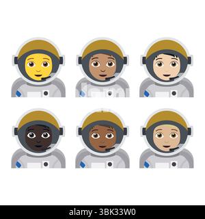 astronaute emoji symbole signe illustration vectorielle d'icône Illustration de Vecteur
