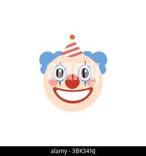illustration vectorielle d'icône de symbole de symbole de symbole de visage de clown Illustration de Vecteur