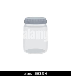 illustration vectorielle d'icône de symbole de symbole emoji vide de pot en verre Illustration de Vecteur