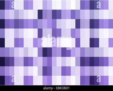 La grille abstraite de carreaux carrés violets et blancs affiche un design plat sur fond transparent Banque D'Images