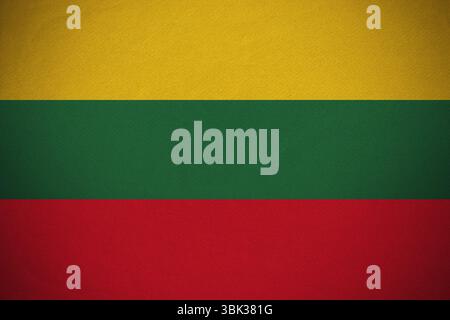 Drapeau tricolore horizontal affiche la texture tissée et la lumière douce s'estompe dans la conception plate Banque D'Images