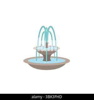 illustration vectorielle d'icône de signe de symbole d'emoji de fontaine Illustration de Vecteur