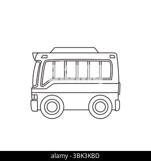 illustration vectorielle d'icône de symbole de symbole de voiture de bus de trolley Illustration de Vecteur