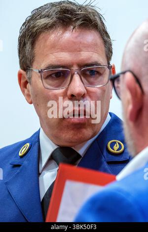 Audition de M. Éric Snoeck, commissaire général de la police fédérale à la Commission de l'intérieur, de la sécurité, de la migration et des matières Banque D'Images