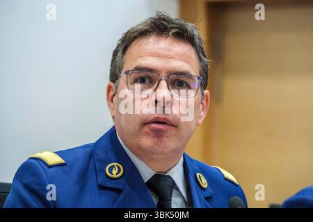 Audition de M. Éric Snoeck, commissaire général de la police fédérale à la Commission de l'intérieur, de la sécurité, de la migration et des matières Banque D'Images