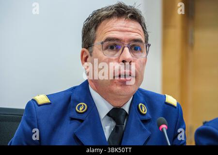 Audition de M. Éric Snoeck, commissaire général de la police fédérale à la Commission de l'intérieur, de la sécurité, de la migration et des matières Banque D'Images