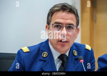 Audition de M. Éric Snoeck, commissaire général de la police fédérale à la Commission de l'intérieur, de la sécurité, de la migration et des matières Banque D'Images