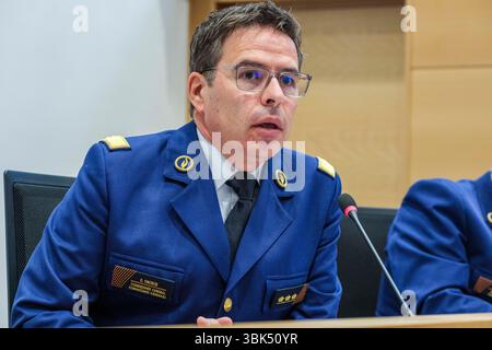 Audition de M. Éric Snoeck, commissaire général de la police fédérale à la Commission de l'intérieur, de la sécurité, de la migration et des matières Banque D'Images