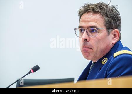 Audition de M. Éric Snoeck, commissaire général de la police fédérale à la Commission de l'intérieur, de la sécurité, de la migration et des matières Banque D'Images