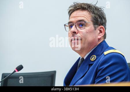 Audition de M. Éric Snoeck, commissaire général de la police fédérale à la Commission de l'intérieur, de la sécurité, de la migration et des matières Banque D'Images